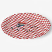 Lasst uns die 9" runden Teller des Papiers "Grill (Schrägansicht)