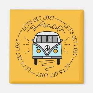 Lasst uns die Berge des Campings verlieren Magnet