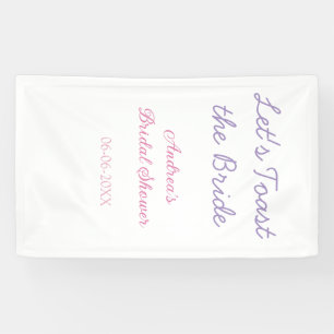 Lasst uns die Braut Brautparty lila Name da Banner