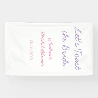 Lasst uns die Braut Brautparty lila Name da Banner
