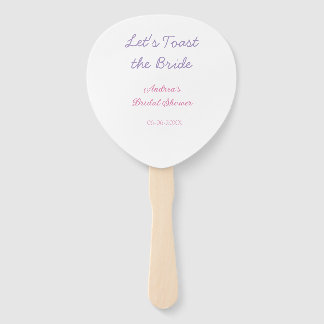 Lasst uns die Braut Brautparty lila Name Datum fei Fächer