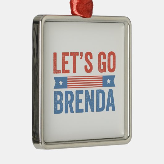 Lasst uns die Brenda Kamala Wahl 2024 gehen Ornament Aus Metall (Rechts)