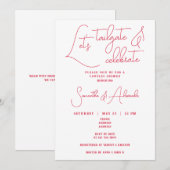 Lasst uns die Dusche für Hochzeitsfeiern Einladung (Vorne/Hinten)