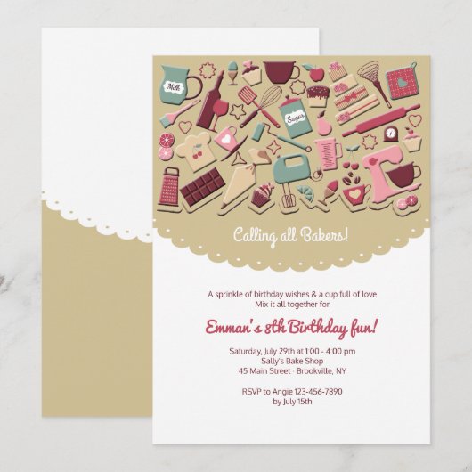 Lasst uns die Einladung backen (Vorne/Hinten)