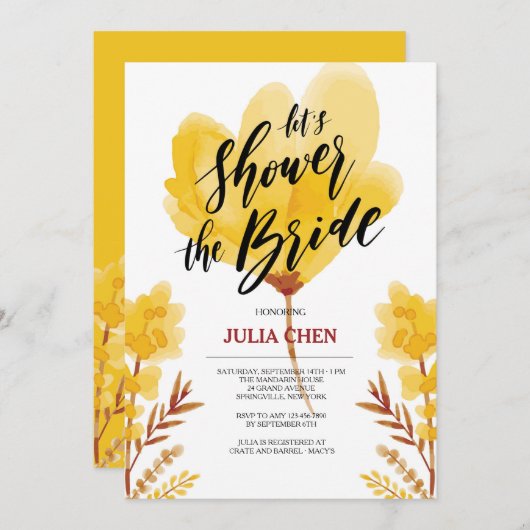 Lasst uns die Einladung der Braut duschen (Vorne/Hinten)