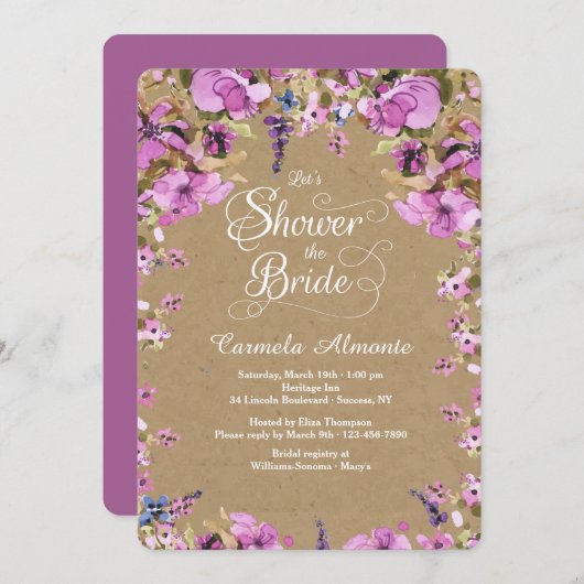 Lasst uns die Einladung der Braut duschen (Vorne/Hinten)