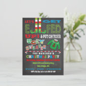 Lasst uns die Einladung von Chrismas Party Elf auf (Stehend Vorderseite)