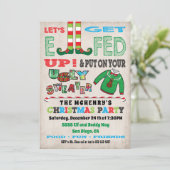 Lasst uns die Einladung von Chrismas Party Elf auf (Stehend Vorderseite)