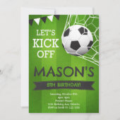 Lasst uns die Einladung zum Geburtstag des Fußball (Vorderseite)