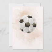 Lasst uns die Einladung zum Geburtstag des Fußball (Rückseite)