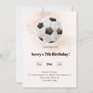 Lasst uns die Einladung zum Geburtstag des Fußball