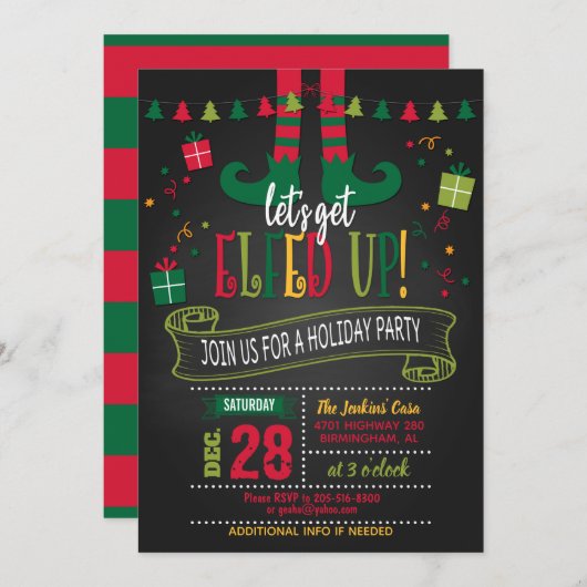 Lasst uns die Einladung zur Feierabendveranstaltun (Vorne/Hinten)