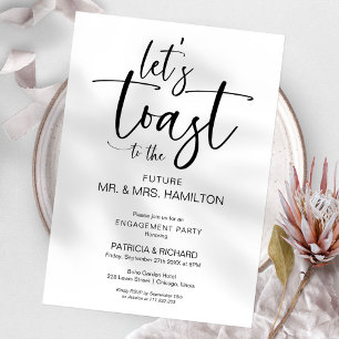 Lasst uns die elegante Kalligrafie-Hochzeitsparty  Einladung