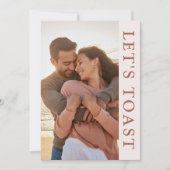 Lasst uns die Foto-Engagement-Partei Toast Einladung (Vorderseite)