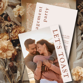 Lasst uns die Foto-Engagement-Partei Toast Einladung
