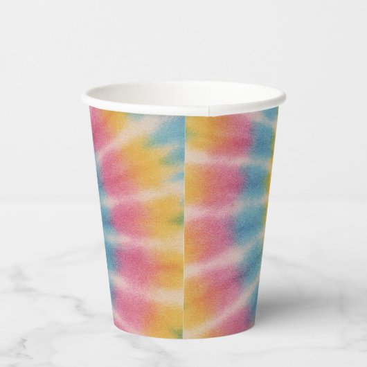 Lasst uns die Gefärbte Krawatte-Papiergruppen zusa Pappbecher (Rechts)