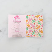 Lasst uns die Girls Pink Cowgirl Junggeselinnen-Ab Einladung (Innenseite)