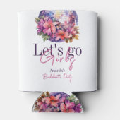 Lasst uns die Girls Pink gehen Letzte Disco-Jungge Dosenkühler (Rückseite)