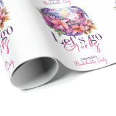 Lasst uns die Girls Pink gehen Letzte Disco-Jungge Geschenkpapier (Rolleneckpunkt)