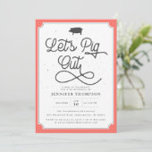 Lasst uns die GRILLEN der Korallenflotte zur Gebur Einladung (Stehend Vorderseite)