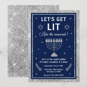 Lasst uns die Hanukkah-Party rocken Einladung