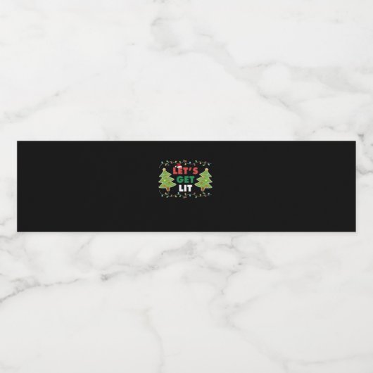 Lasst uns die klassische Retro-Grafik erhalten Wasserflaschenetikett (Einzelnes Label)