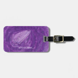 Lasst uns die Lila Weltraummarken wegfliegen Gepäckanhänger