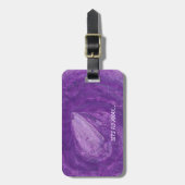 Lasst uns die Lila Weltraummarken wegfliegen Gepäckanhänger (Vorderseite vertikal)