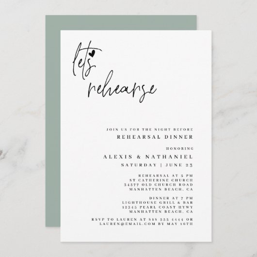 Lasst uns die Nacht vor dem Dusty-Alter wieder ver Einladung (Vorne/Hinten)