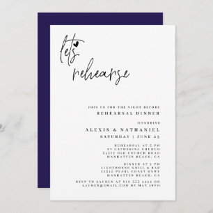 Lasst uns die Nacht vor der Marine blau erledigen Einladung