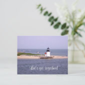 Lasst uns die Nantucket Lighthouse Post Card zusam Postkarte (Stehend Vorderseite)