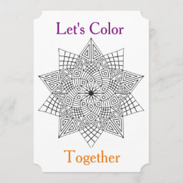 Lasst uns die Party Einladung einfärben