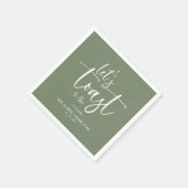 Lasst uns die schicke, kalligraphische Engagement- Serviette (Ecke)