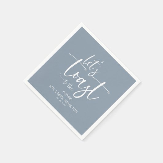 Lasst uns die schicke, kalligraphische Engagement- Serviette (Ecke)