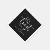 Lasst uns die schicke, kalligraphische Engagement- Serviette (Ecke)