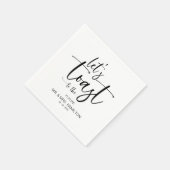 Lasst uns die schicke, kalligraphische Engagement- Serviette (Ecke)