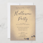 Lasst uns die Schuhe ausziehen Funny Halloween Par Einladung (Rückseite)