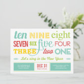 Lasst uns die Silvesternacht-Party Einladung abzäh (Stehend Vorderseite)