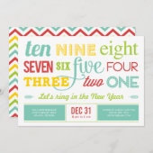 Lasst uns die Silvesternacht-Party Einladung abzäh (Vorne/Hinten)