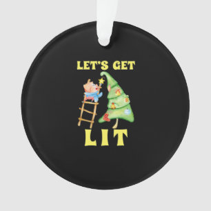 Lasst uns die sonnige Weihnachtszeit trinken Class Ornament