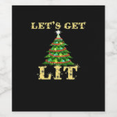 Lasst uns die sonnige Weihnachtszeit trinken Class Weinetikett (Einzelnes Label)