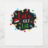 Lasst uns die sonnigen Weihnachten trinken Lights Weinetikett (Einzelnes Label)