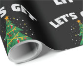 Lasst uns die sonnigen Weihnachtsbaumleuchten für Geschenkpapier (Rolleneckpunkt)