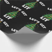 Lasst uns die sonnigen Weihnachtsbaumleuchten für Geschenkpapier (Ecke)