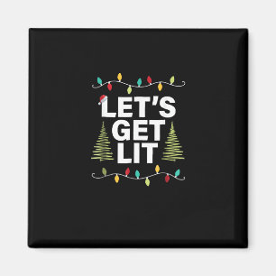 Lasst uns die sonnigen Weihnachtsbeleuchtung erleb Magnet