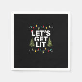 Lasst uns die sonnigen Weihnachtsbeleuchtung erleb Serviette (Vorderseite)