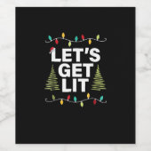 Lasst uns die sonnigen Weihnachtsbeleuchtung erleb Weinetikett (Einzelnes Label)