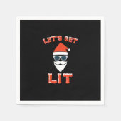 Lasst uns die sonnigen Weihnachtsgetränke sonnig b Serviette (Vorderseite)