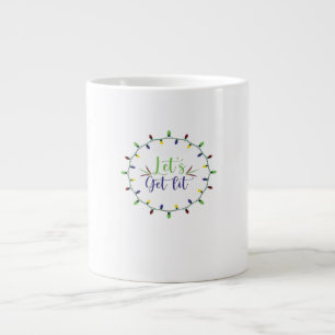 Lasst uns die sonnigen Weihnachtslichter des Weihn Jumbo-Tasse