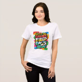 Lasst uns die Spiele anfangen Shirt, Retro Field D Tri-Blend Shirt (Vorderseite voll)